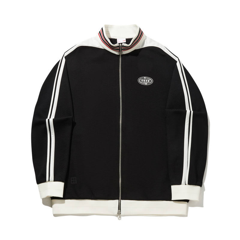 Li-Ning Li Ning Jackets Men's Black/Ivory Stand Collar Moderate Other