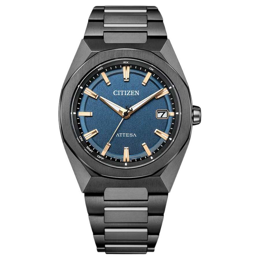 CITIZEN Attesa Light Powered Quartz Movement Super Titanium Strap Watch 39mm Unisex Blue Dial