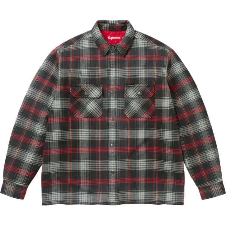 Supreme Supreme SS26 WEEK1 Quilted Lined Flannel Snap Shirt Unisex