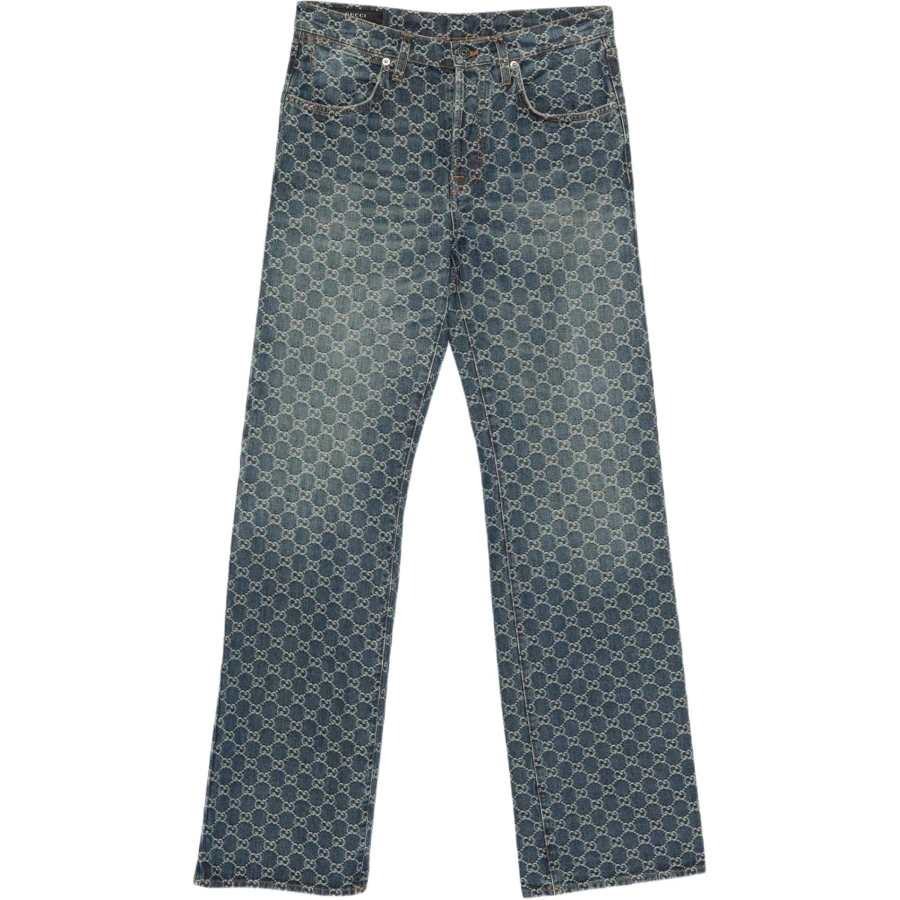 GUCCI Gucci monogram-pattern jeans