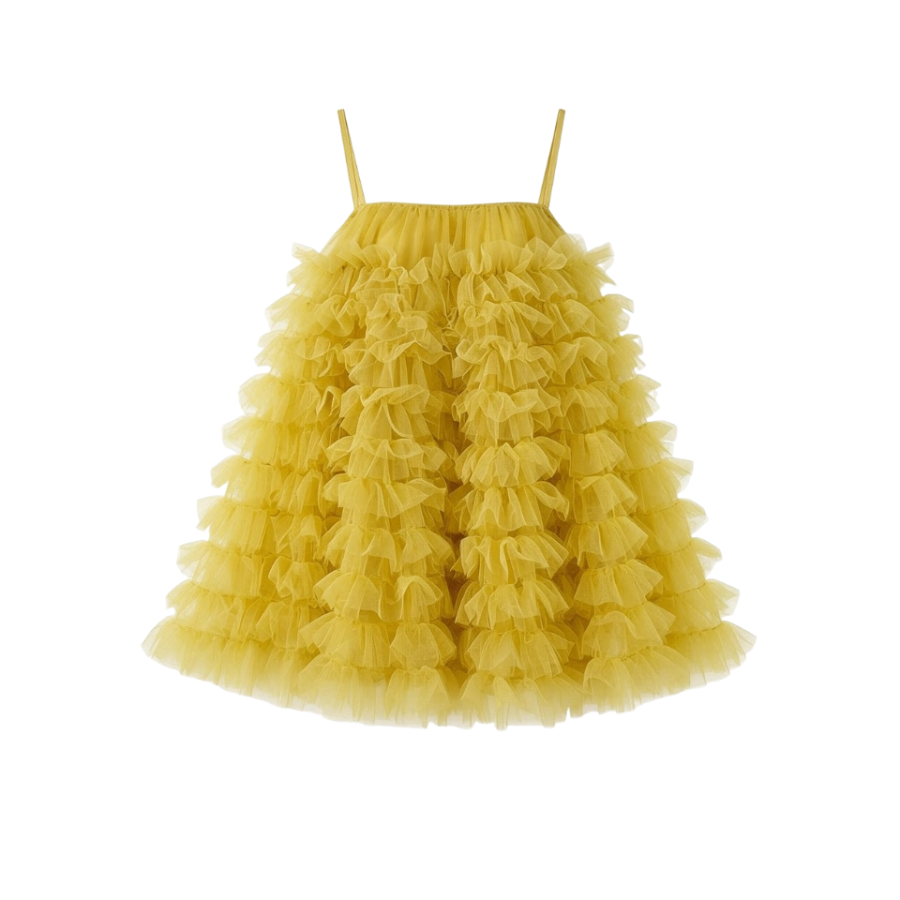 MTHE Slip Dresses Women's Yellow Moderate Short