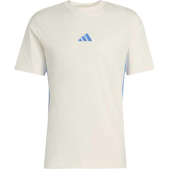 Adidas Adidas 3 Stripes T Shirts Men's Beige Crew Neck