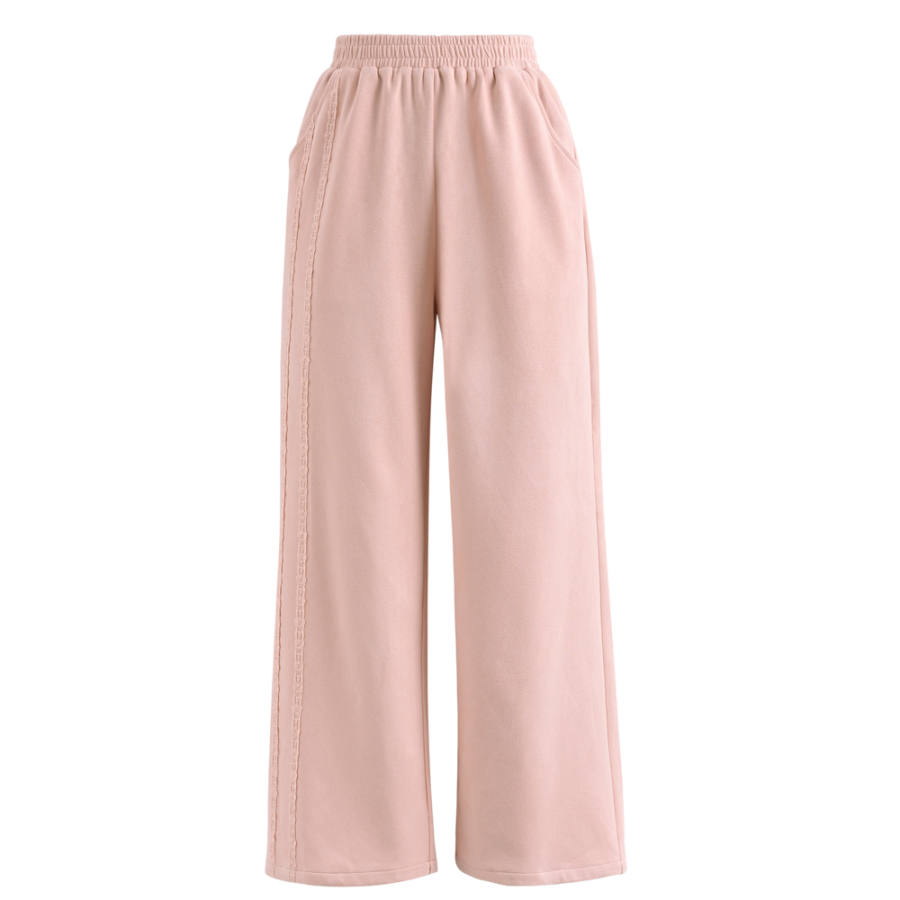 SNBL Casual Pants Women's Pink Moderate Wide Leg Pants