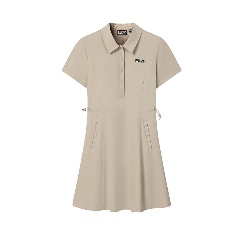 FILA Heritage Short Sleeved Dress Women's Antler Khaki