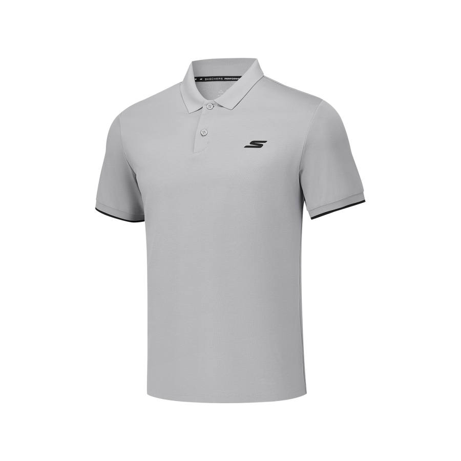 Skechers Polo Shirts Men's Alloy Color/002E Polo Collar Moderate