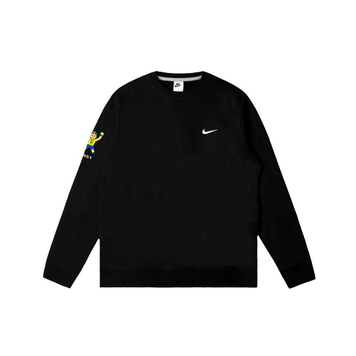 Nike Nike Club Sweatshirts Men's Black Crew Neck Moderate Regular