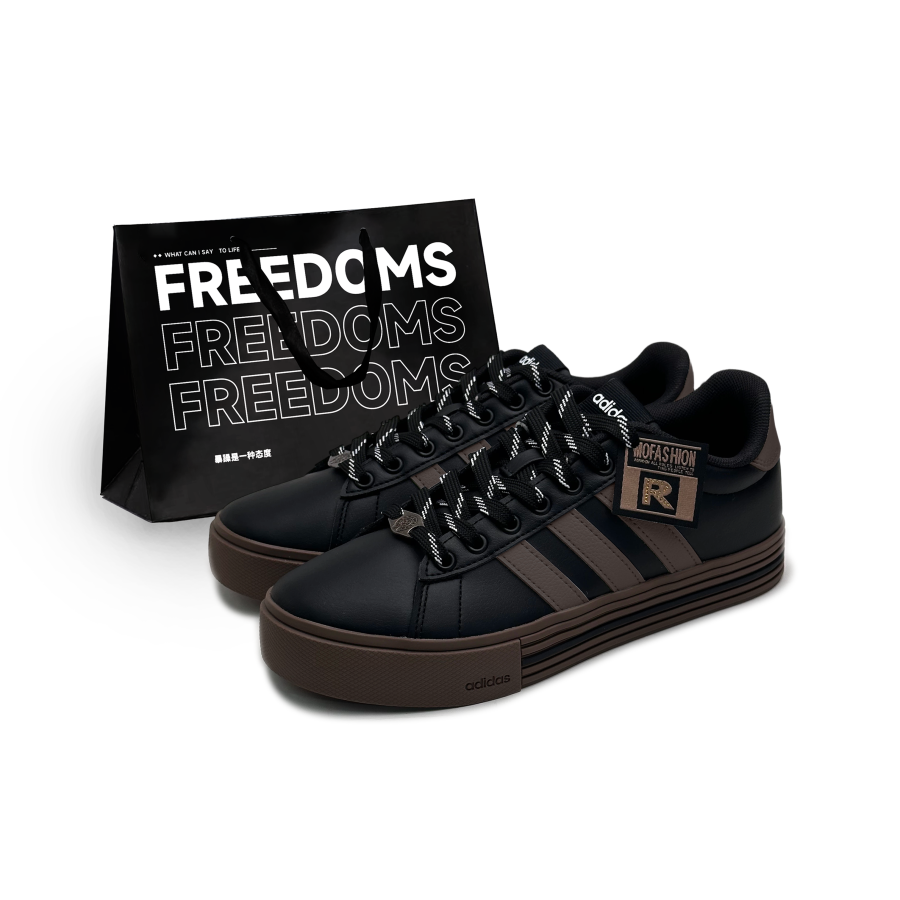 Adidas Adidas Daily 4.0 Synthetic Leather Abrasion Resistant Slip Resistant Low top Skateboard Shoes Unisex Black
