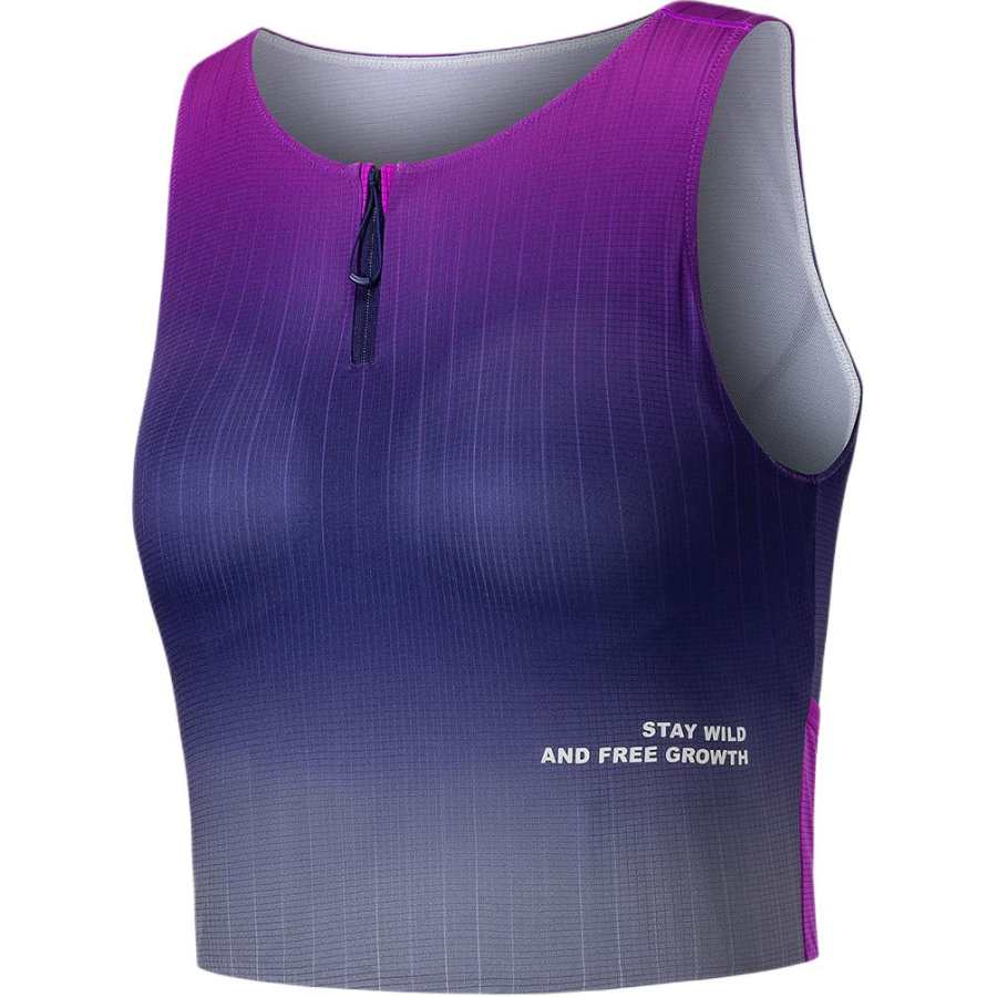 ANTA Tank Tops Women's Afterglow Purple Crew Neck Moderate Straight Fit