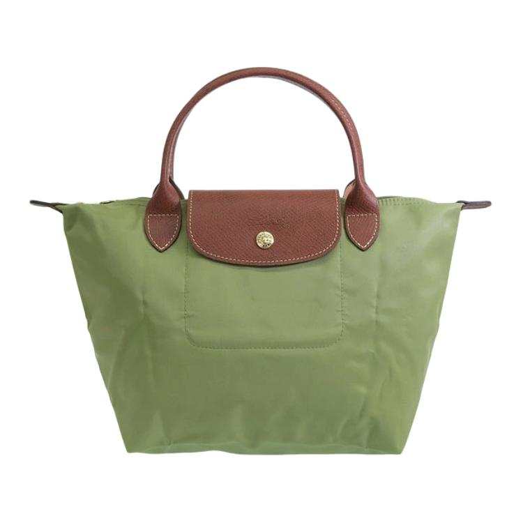 LONGCHAMP Le Pliage Canvas With Leather Dumpling Bag Handbag Small Unisex Avocado Green