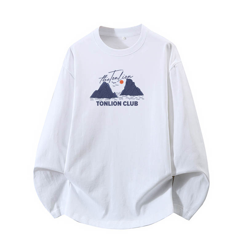 Tonlion T Shirts Unisex Crew Neck Moderate Straight Fit