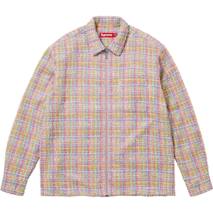 Supreme Supreme SS26 WEEK1 Bouclé Zip Up Shirt Unisex