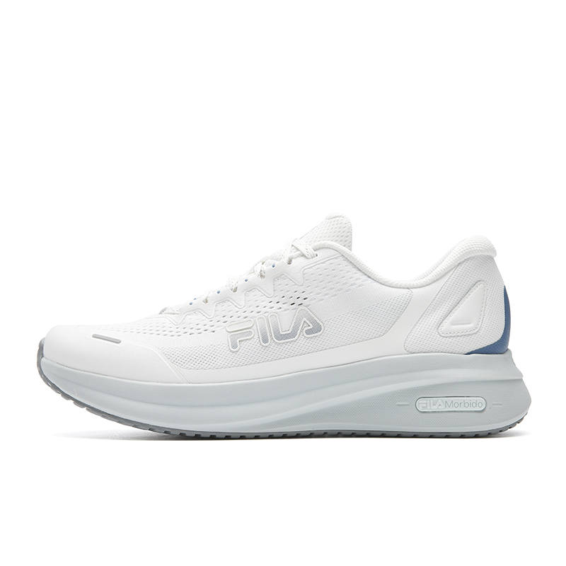 FILA NUVOLE 4 Cushioning Breathable Lightweight Rebound Running Shoes Men's White Blue