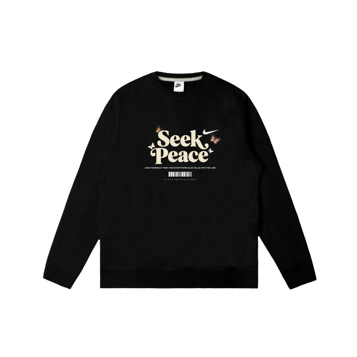Nike Nike Club Sweatshirts Men's Black Crew Neck Moderate Regular