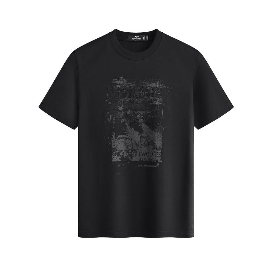 SEPTWOLVES SEPTWOLVES T Shirts Men's Crew Neck