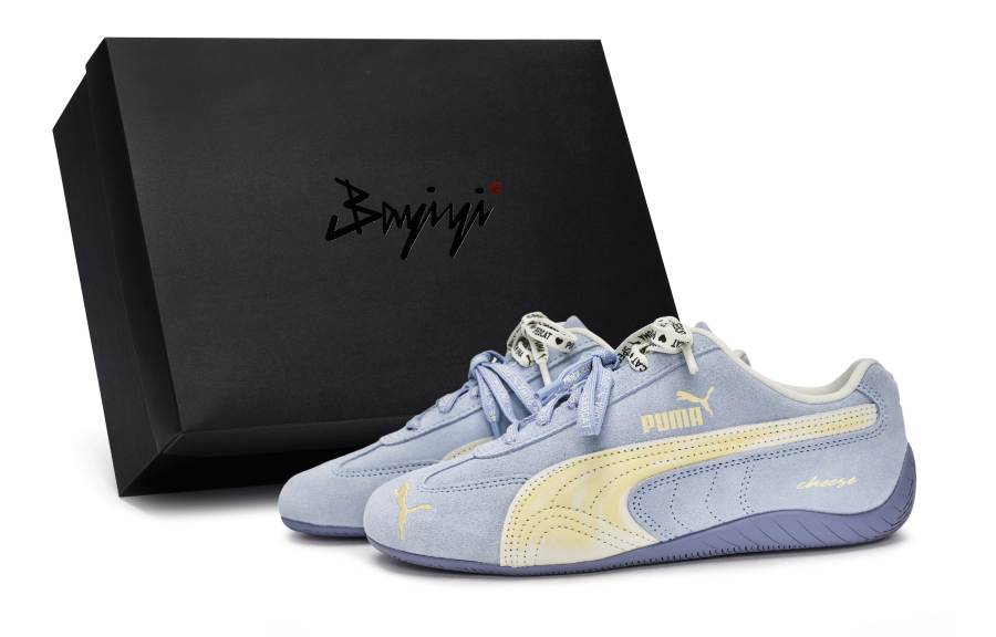 PUMA Speedcat 811 Manufacturing, Cheese Cream, Special Shoe Box Slip Resistant Low top Casual Shoes Unisex Blue Yellow