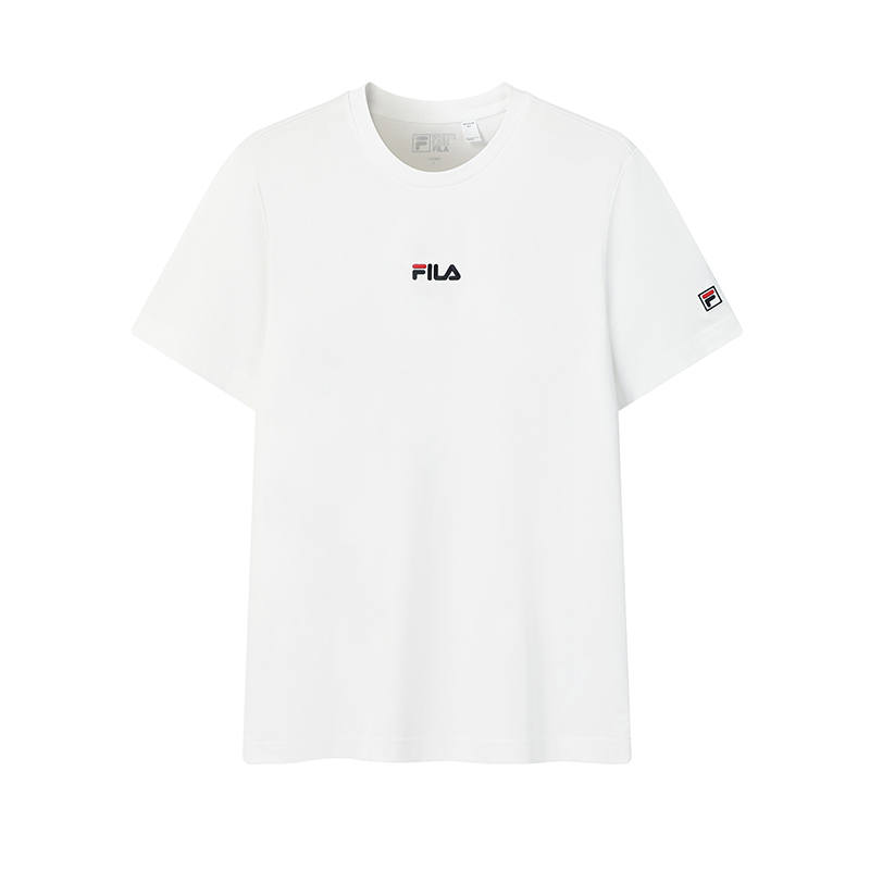 FILA ORIGINALE T Shirts Men's Cloud White WT Crew Neck Moderate