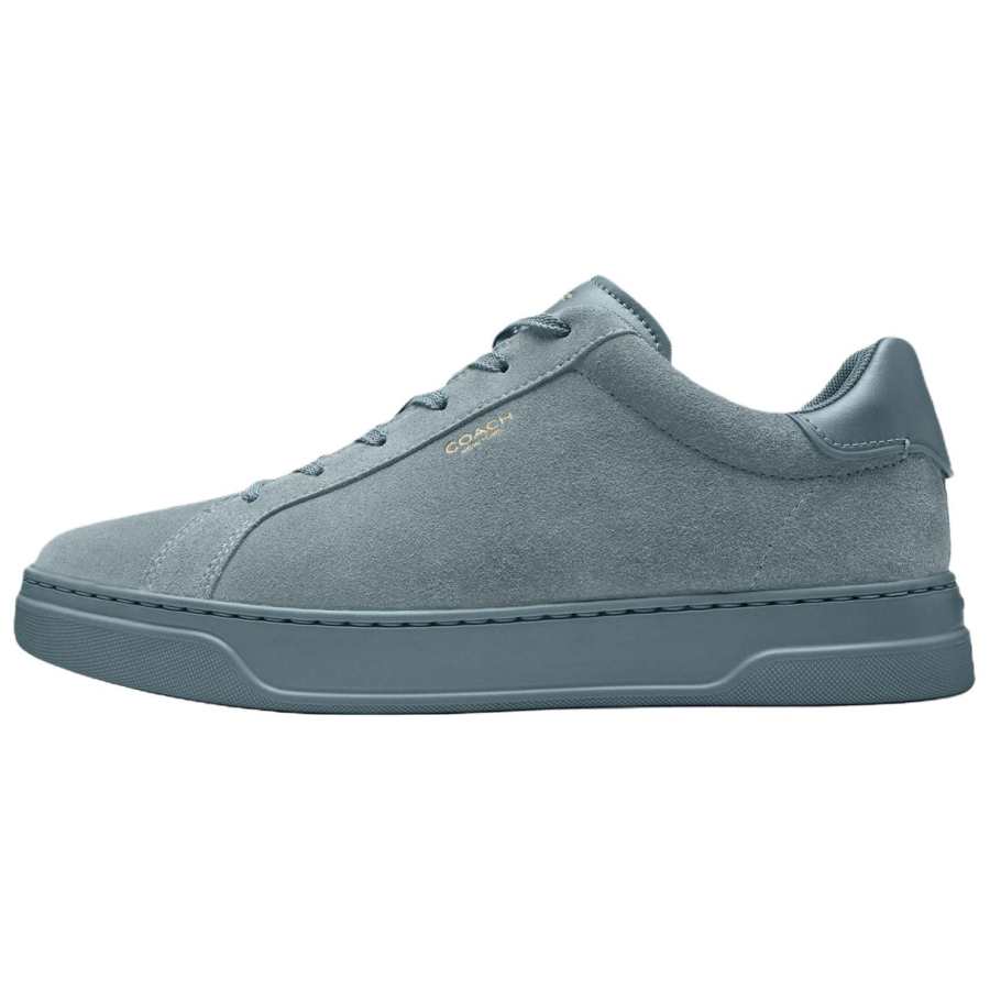 COACH Highline Leather, Suede Low top Skateboard Shoes Men's Sea Mist