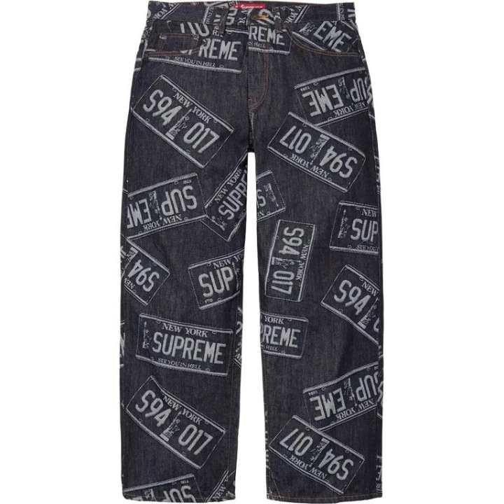 Supreme Supreme SS26 WEEK1 License Plate Baggy Jean Jeans Unisex