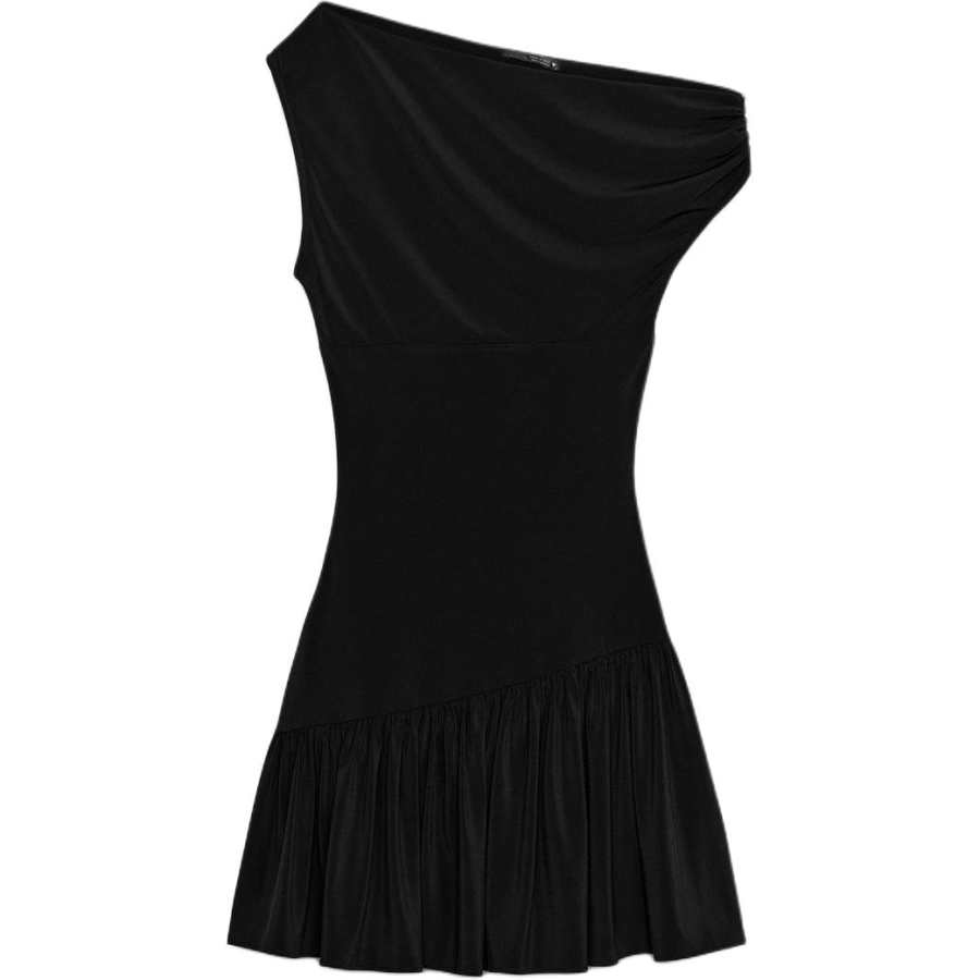 ZARA Sleeveless Dresses Women's Black Moderate Short Skirt