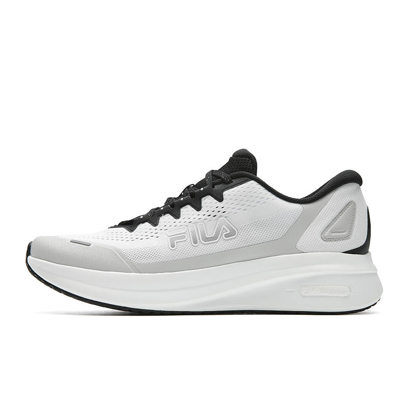 FILA NUVOLE 4 Cushioning Breathable Lightweight Rebound Running Shoes Men's White Gray Black