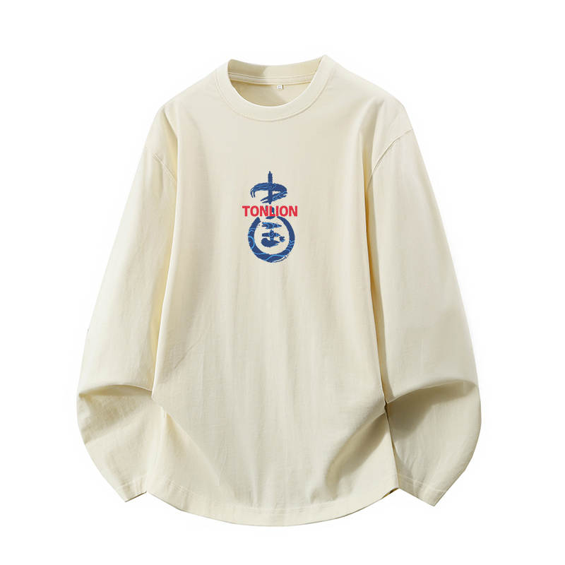 Tonlion T Shirts Unisex Crew Neck Moderate Straight Fit