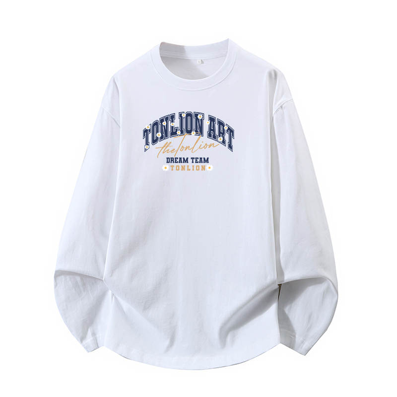 Tonlion T Shirts Unisex Crew Neck Moderate Straight Fit
