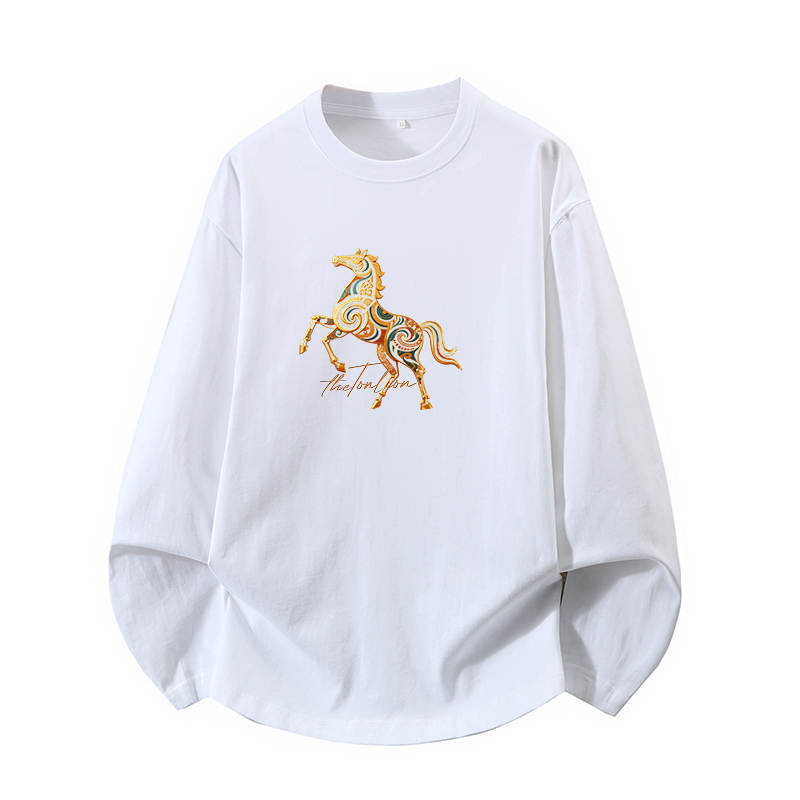 Tonlion T Shirts Unisex Crew Neck Moderate Straight Fit