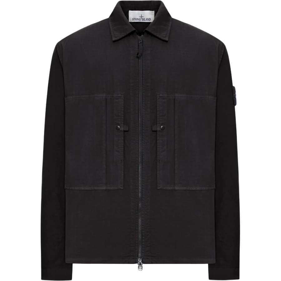 Stone Island Comfort-Fit Zipper-Up Overshirt