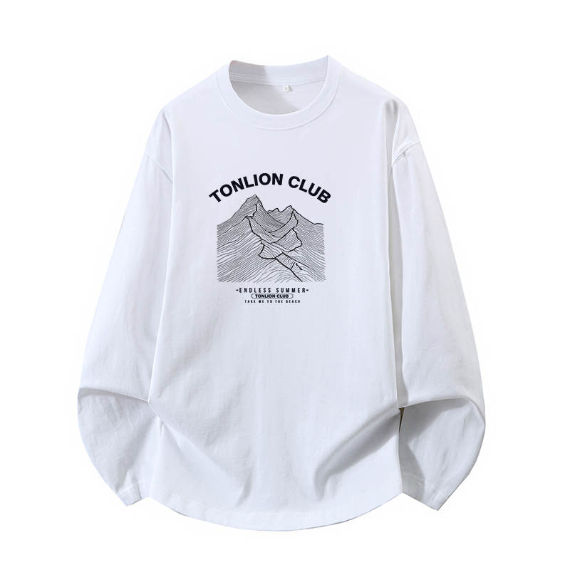 Tonlion T Shirts Unisex Crew Neck Moderate Straight Fit