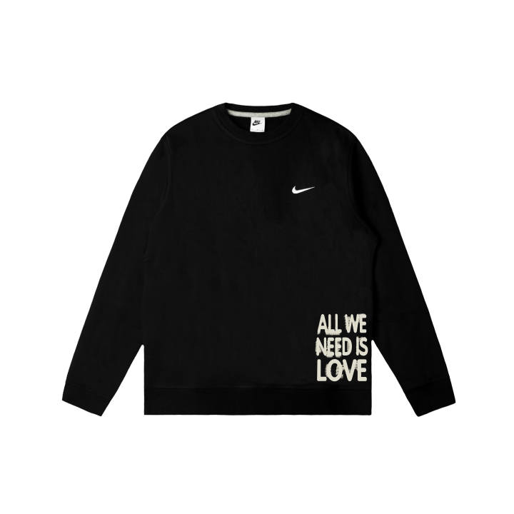 Nike Nike Club Sweatshirts Men's Black Crew Neck Moderate Regular