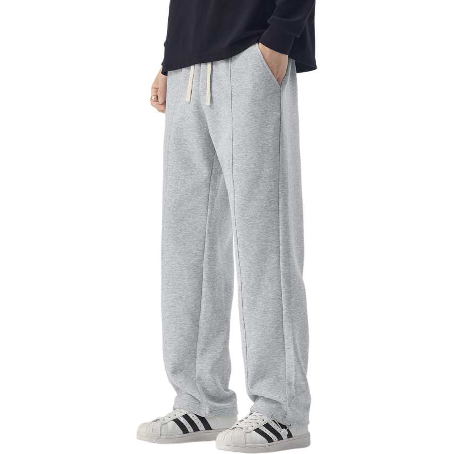Tonlion Casual Pants Unisex Moderate Straight Fit Pants