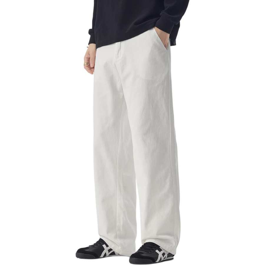 Tonlion Casual Pants Unisex Moderate Straight Fit Pants