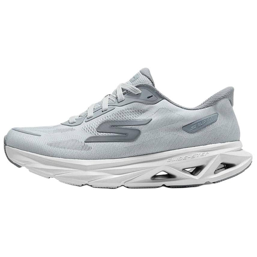 Skechers GLIDE STEP VORTEX Cushioning Abrasion Resistant Breathable Support Rebound Running Shoes Men's Gray