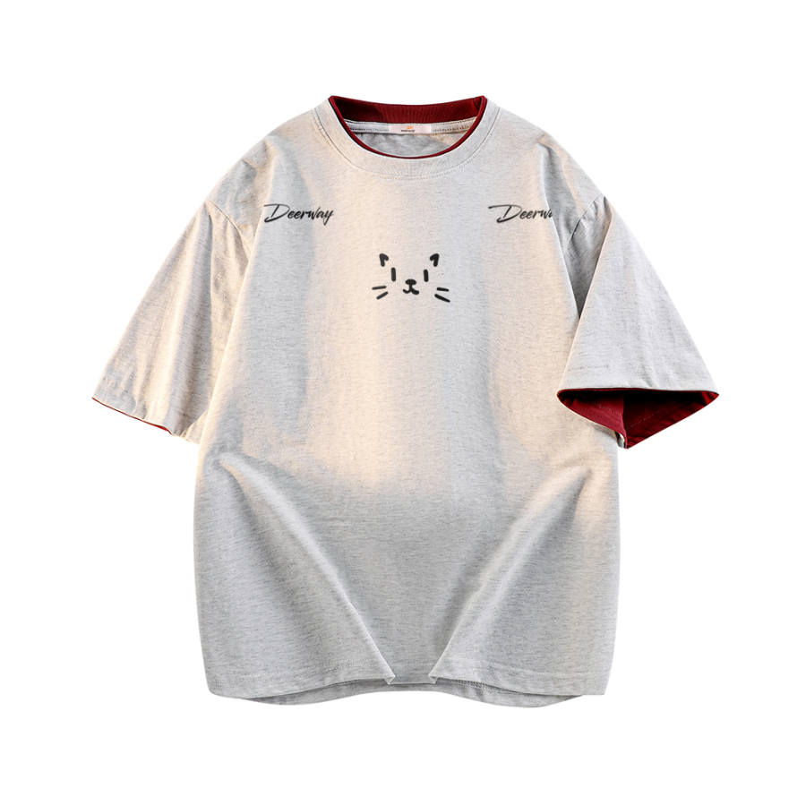 DEERWAY T Shirts Unisex Crew Neck Moderate Straight Fit