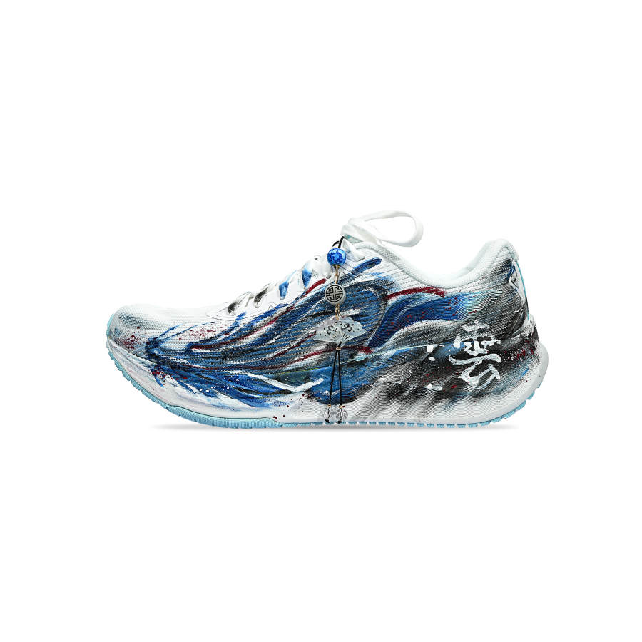 Li-Ning Li Ning Version 2.0 Fabric Low top Casual Physical Fitness Test & Exam City Commuting Running Shoes Men's White Blue
