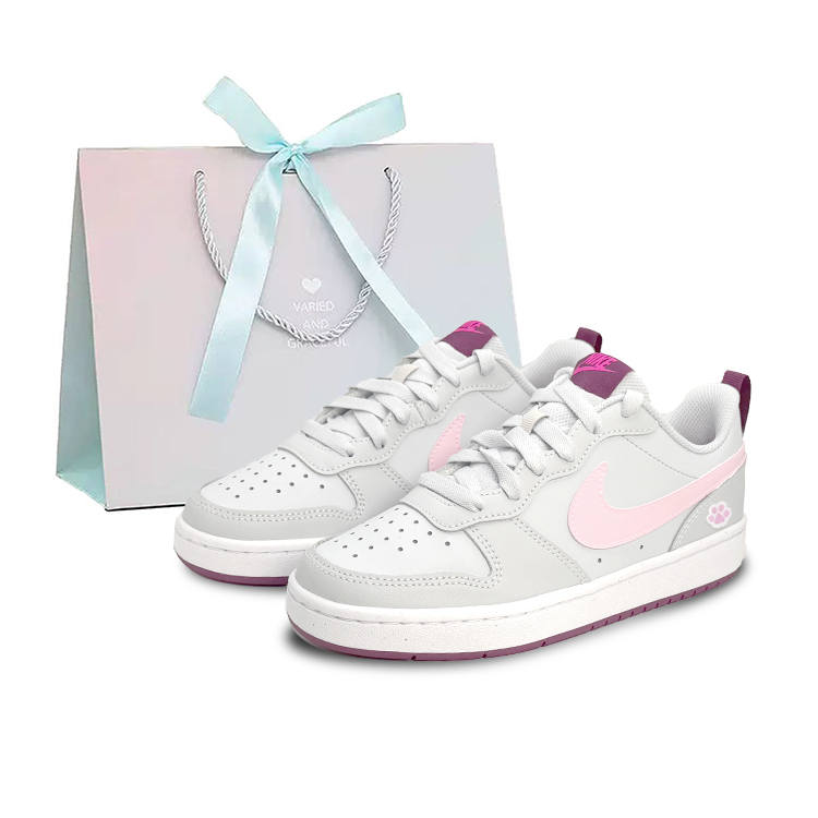 Nike Nike Court Borough Strawberry Meow, Shopping Bag Leather Slip Resistant, Abrasion Resistant, Breathable Low top