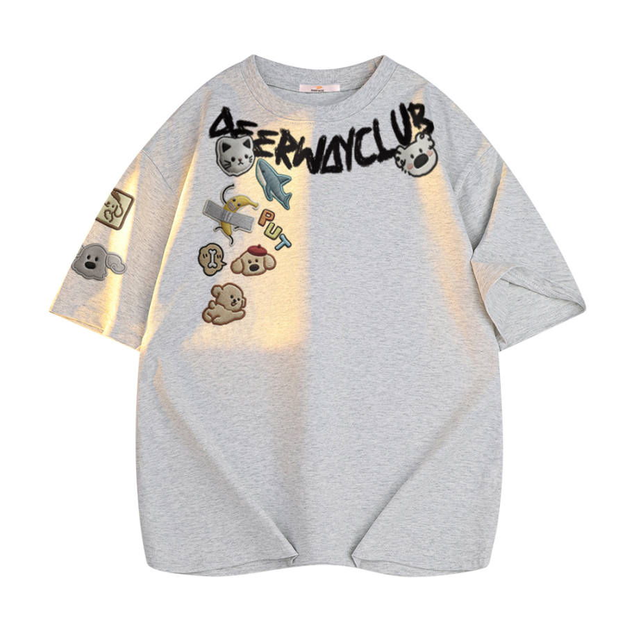 DEERWAY T Shirts Unisex Crew Neck Moderate Straight Fit