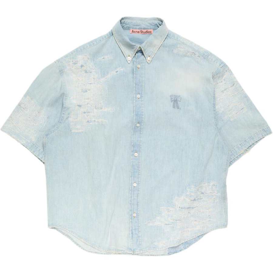 Acne Studios Acne Studios distressed embroidered shirt