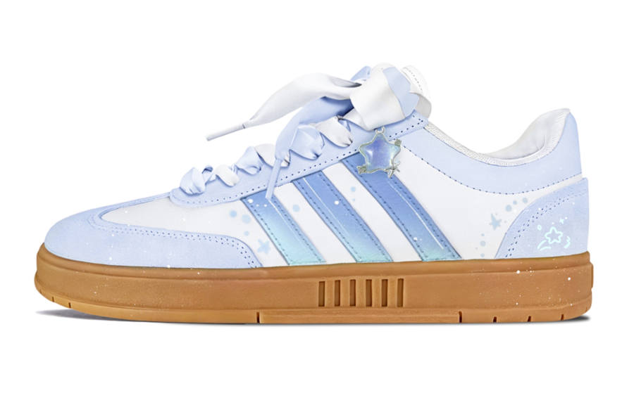 Adidas Adidas Gradas Abrasion Resistant Slip Resistant Low top Skateboard Shoes Unisex Baby Blue