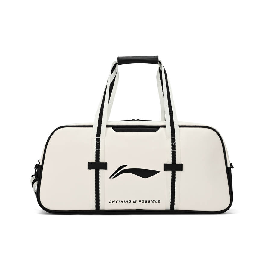 Li-Ning Li Ning PU Leather Travel Bag Unisex White