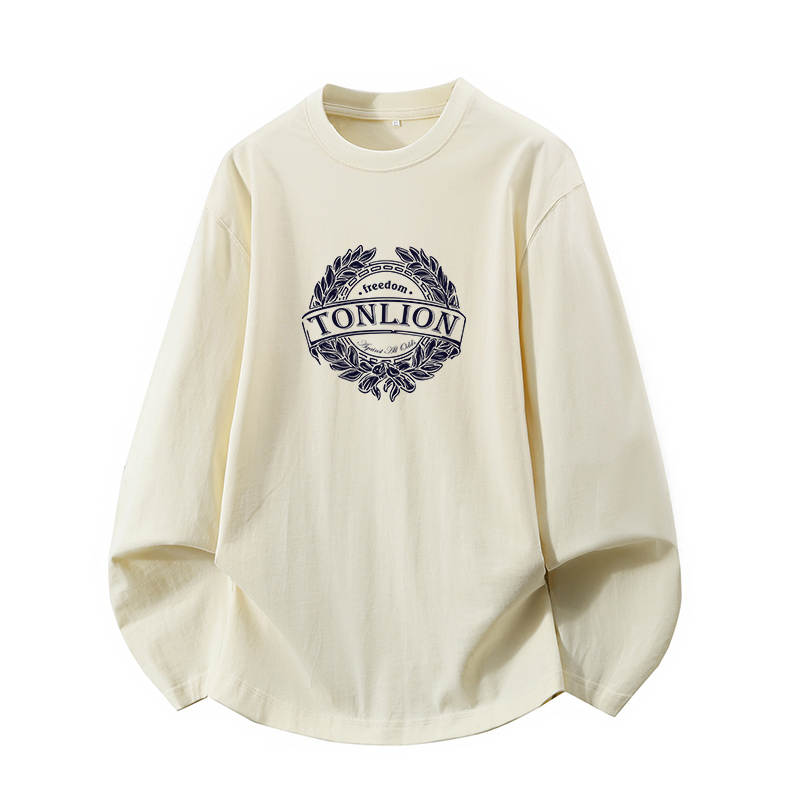 Tonlion T Shirts Unisex Crew Neck Moderate Straight Fit