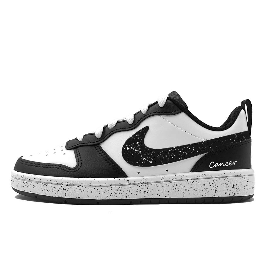 Nike Nike Court Borough 2 Baby's Breath Cancer Synthetic Leather Cushioning Abrasion Resistant Low top