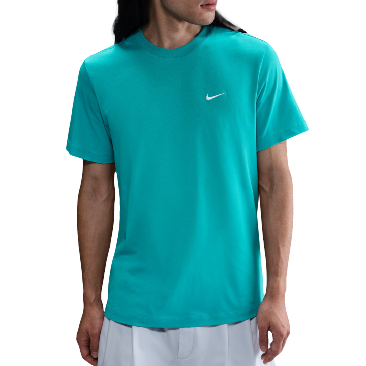 Nike Nike Swoosh T Shirts Men's Gray Cactus Crew Neck Moderate