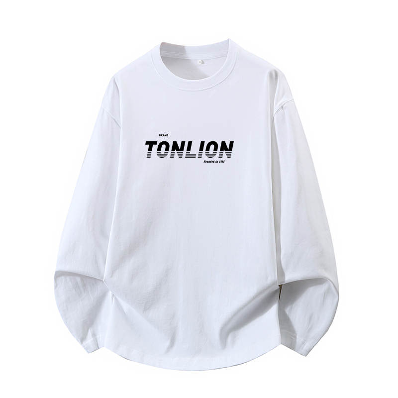 Tonlion T Shirts Unisex Crew Neck Moderate Straight Fit