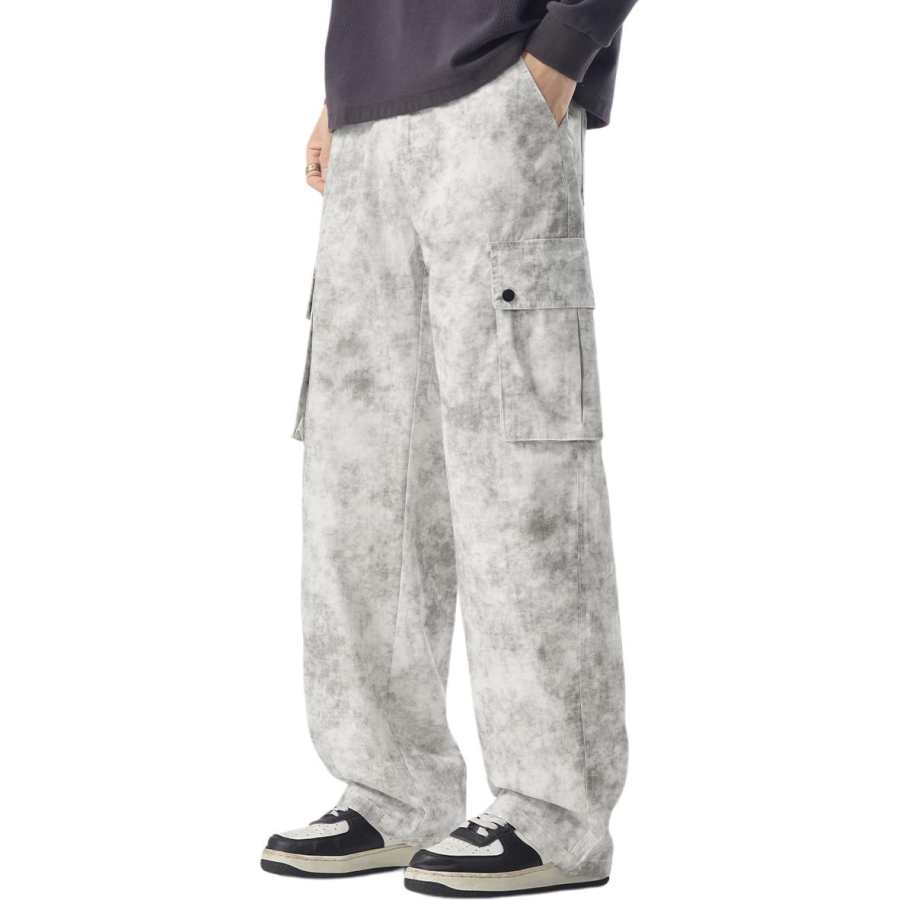 Tonlion Casual Pants Unisex Moderate Straight Fit Pants