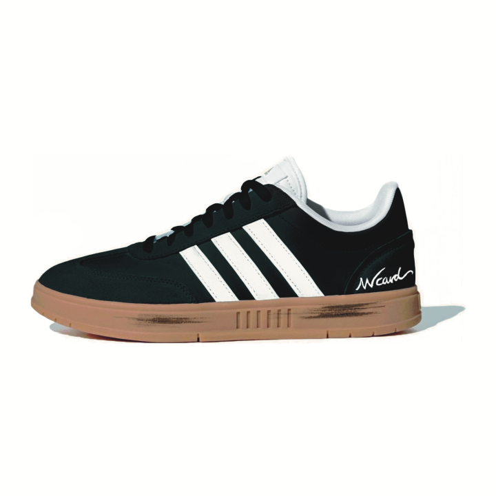 Adidas Custom Adidas Gradas Vintage Black Warrior Slip Resistant Low top Skateboard Shoes Unisex