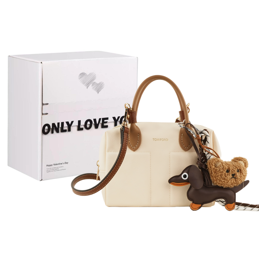 TOM FORD [Custom Makeup Bag]Doll Party, Sausage Puppy, Box, Doll CNY Cute Fresh, Fashion Romantic, Elegant, Artsy, Date