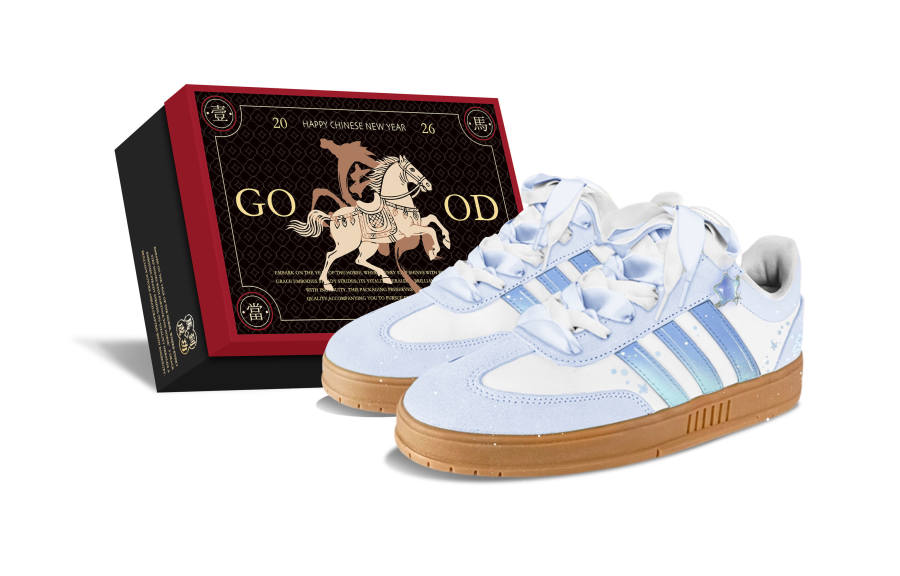 Adidas Adidas Gradas Abrasion Resistant Slip Resistant Low top Skateboard Shoes Unisex Baby Blue