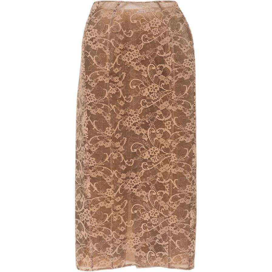 Acne Studios Acne Studios floral-lace split-detail midi skirt