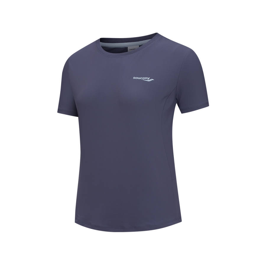 Saucony T Shirts Women's Slate Blue Crew Neck Moderate